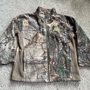 RealTree Camo Boys Size S 6/7 Fleece Zip Up Jacket Hunting Size Kids